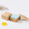 Eco-friendly bamboo soap dish with lid bathroom storage rack