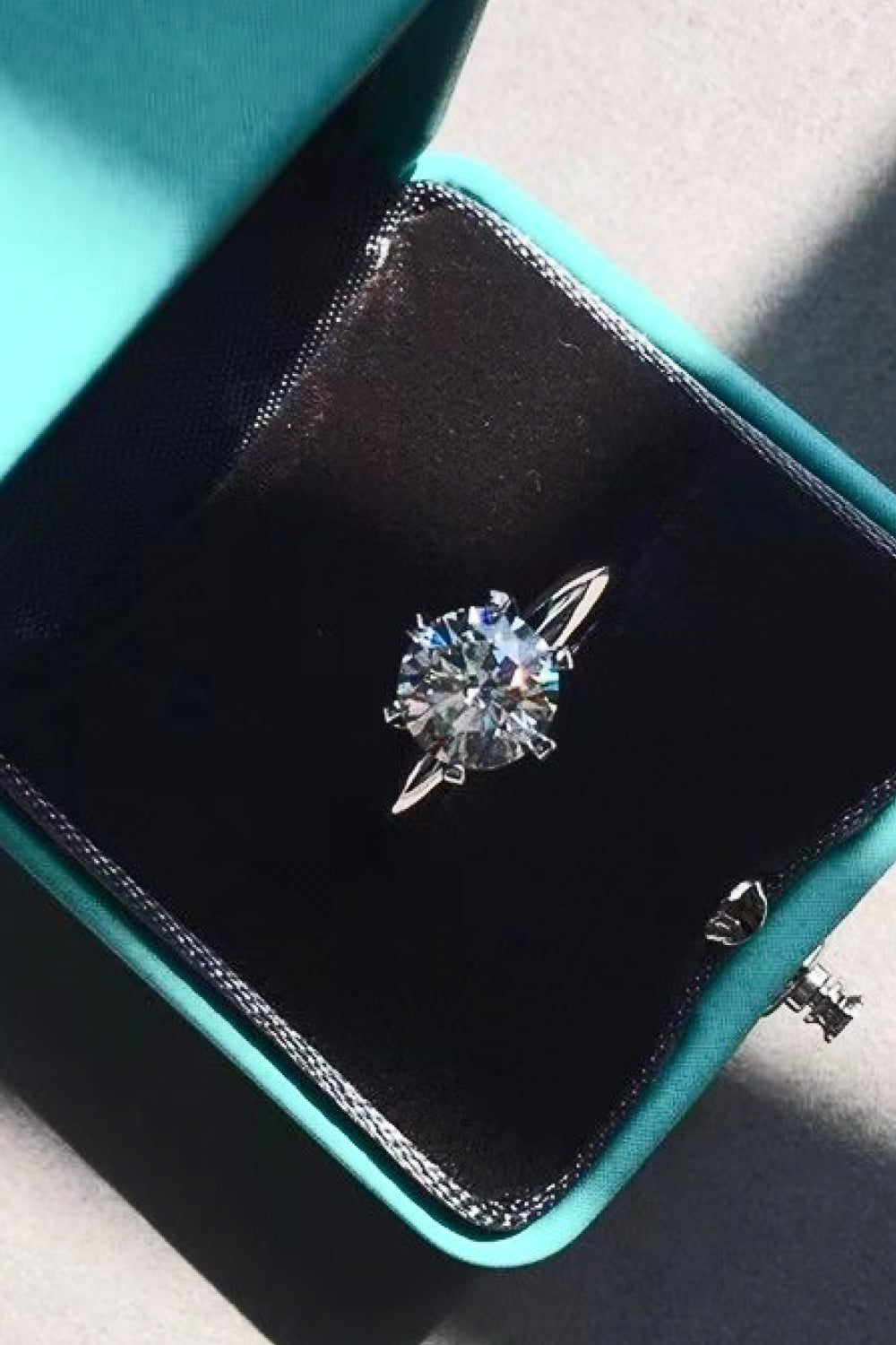 Adored Lab-grown Diamond Ring Sterling Silver 3 Carat 6-Prong