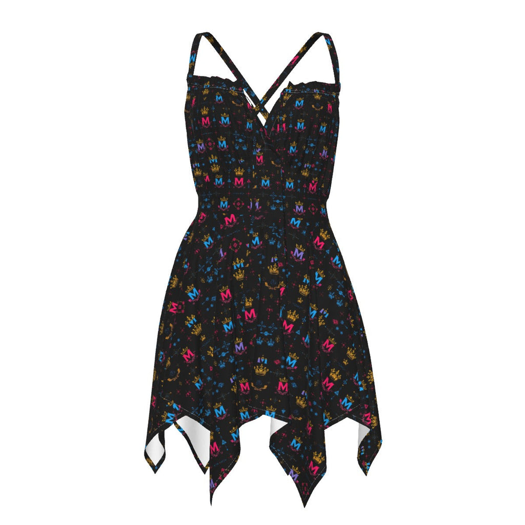 Munsieur Edgy Luxury Slip Dress for Women with Graphic Print