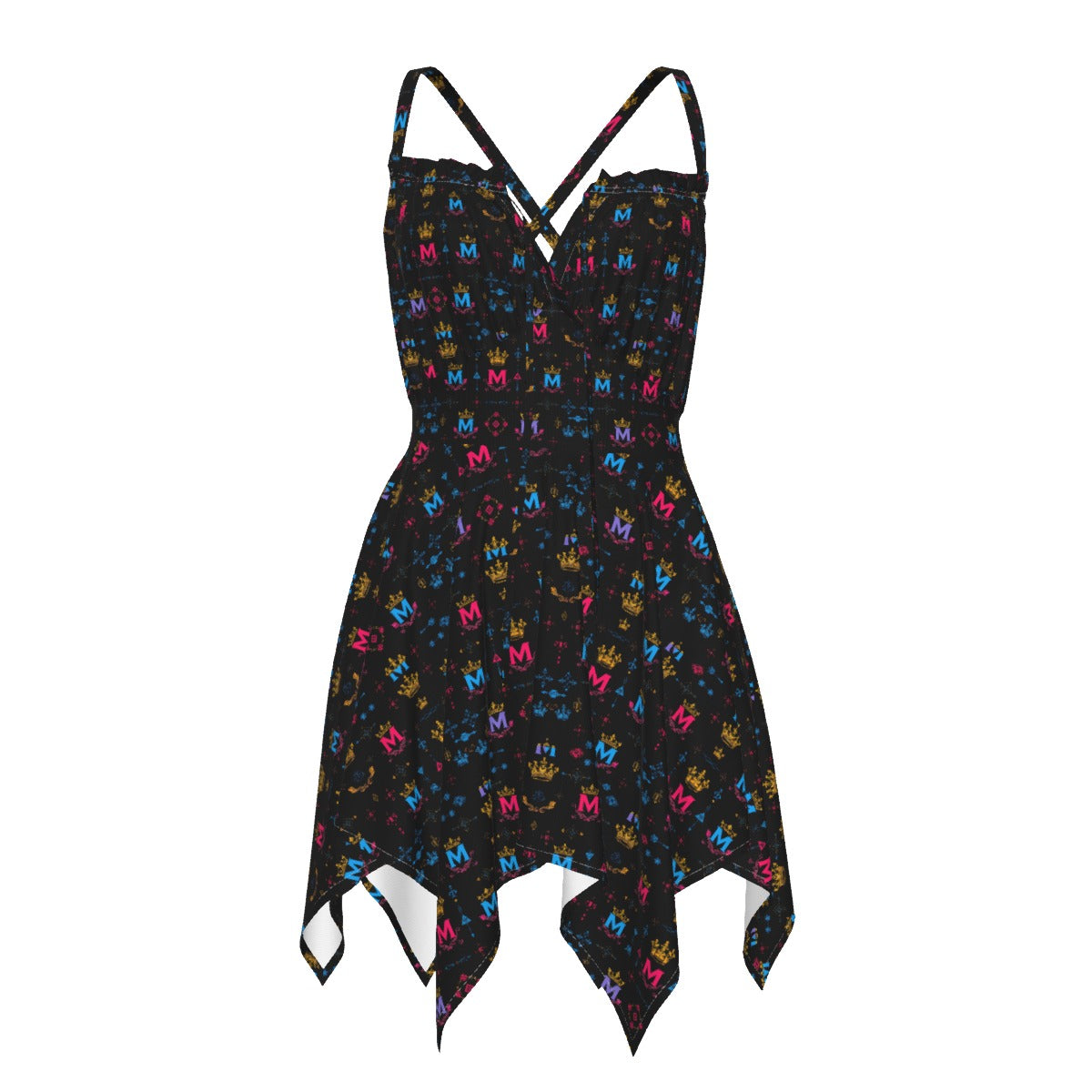 Munsieur Edgy Luxury Slip Dress for Women with Graphic Print