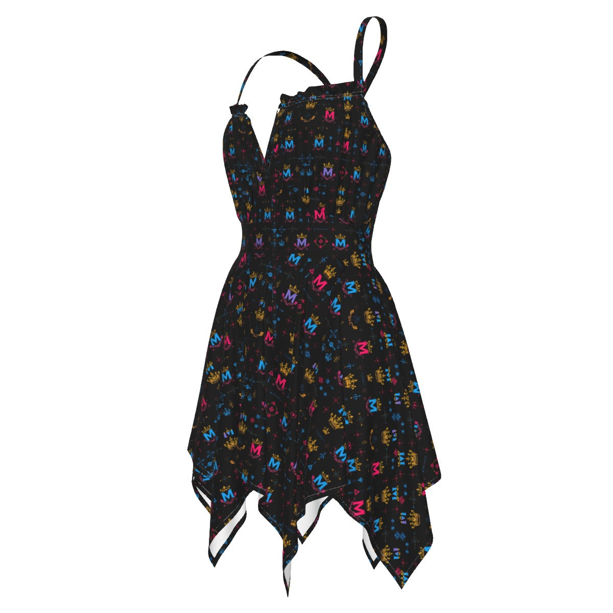 Munsieur Edgy Luxury Slip Dress for Women with Graphic Print