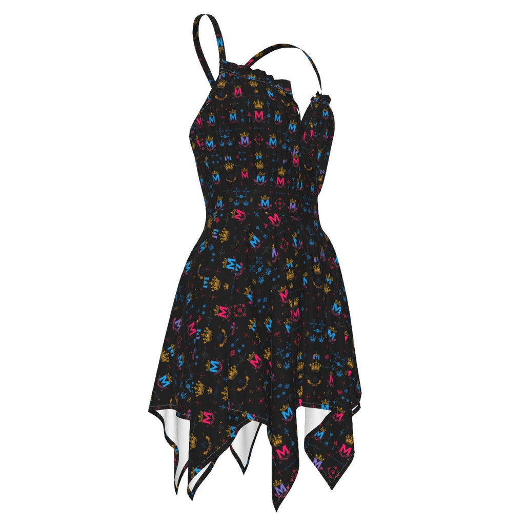Munsieur Edgy Luxury Slip Dress for Women with Graphic Print