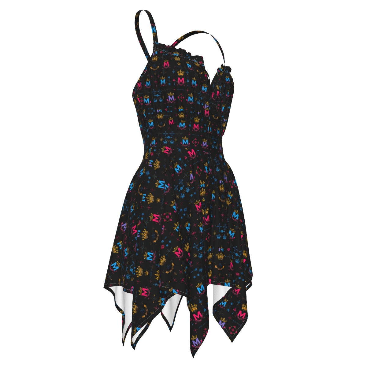 Munsieur Edgy Luxury Slip Dress for Women with Graphic Print