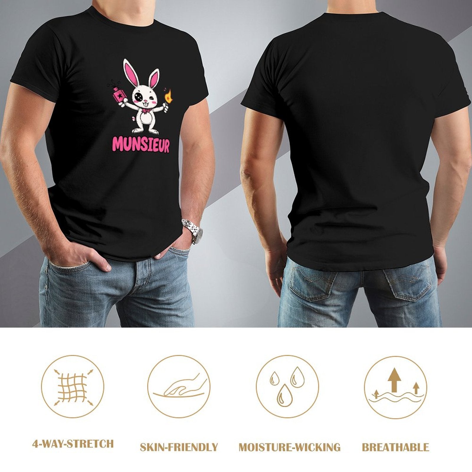Munsieur Tee for Men Easter Collection "Strike" Designer Tee