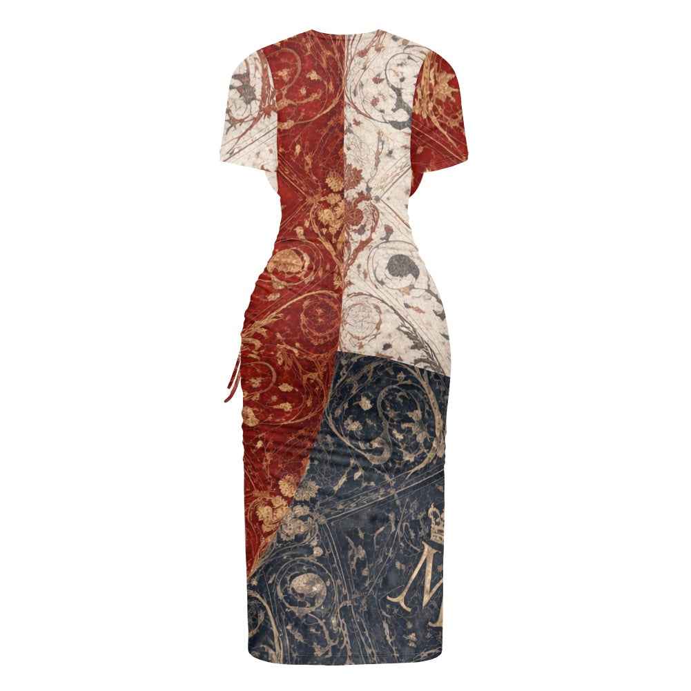 MUNSIEUR Women's Slit Sheath Dress 4th of July Collection