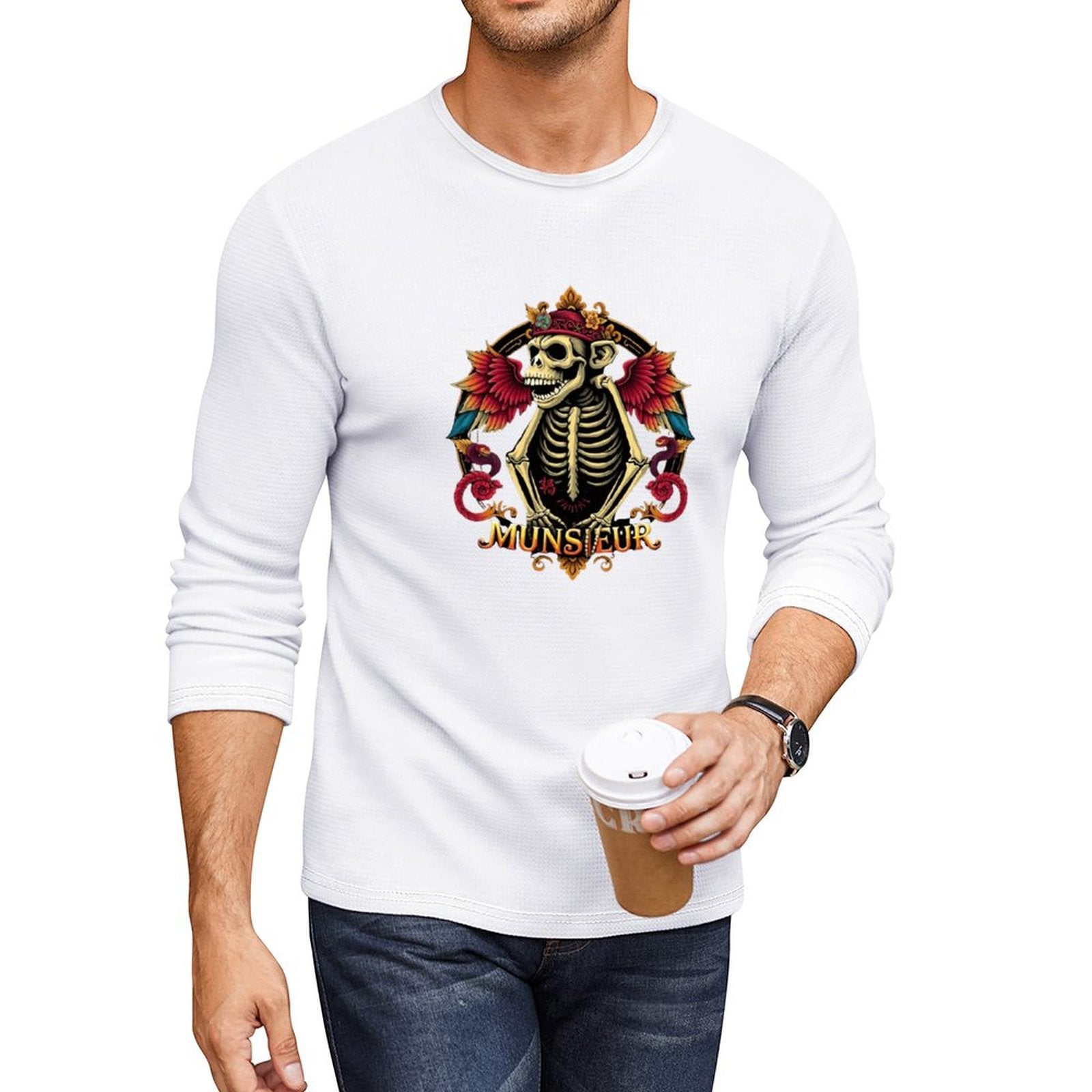 MUNSIEUR Timeless Long Sleeve Tee - Classic Premium for Men