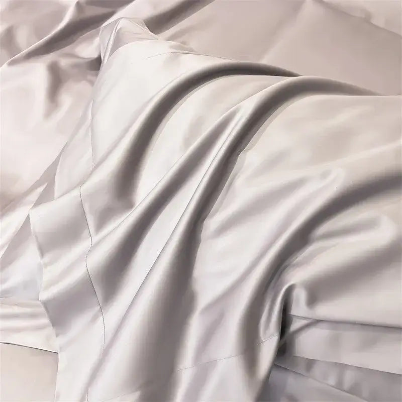Blush pink 1000tc egyptian cotton satin duvet set bedroom bedding