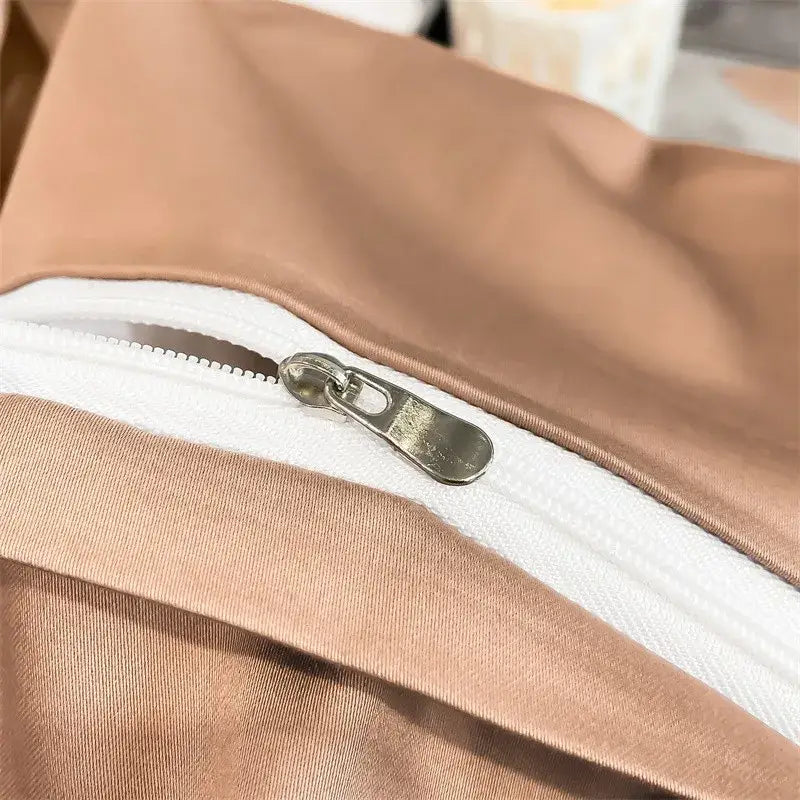 Blush pink 1000tc egyptian cotton satin duvet set bedroom bedding
