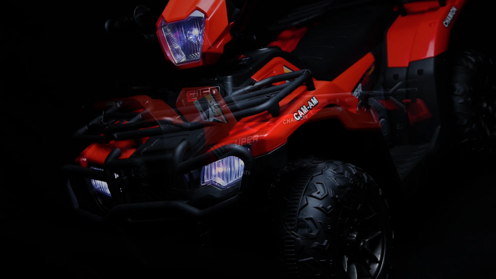 Electric 4-Wheeler Quad Car for Kids with MP3 & Light - 12V Battery Powered