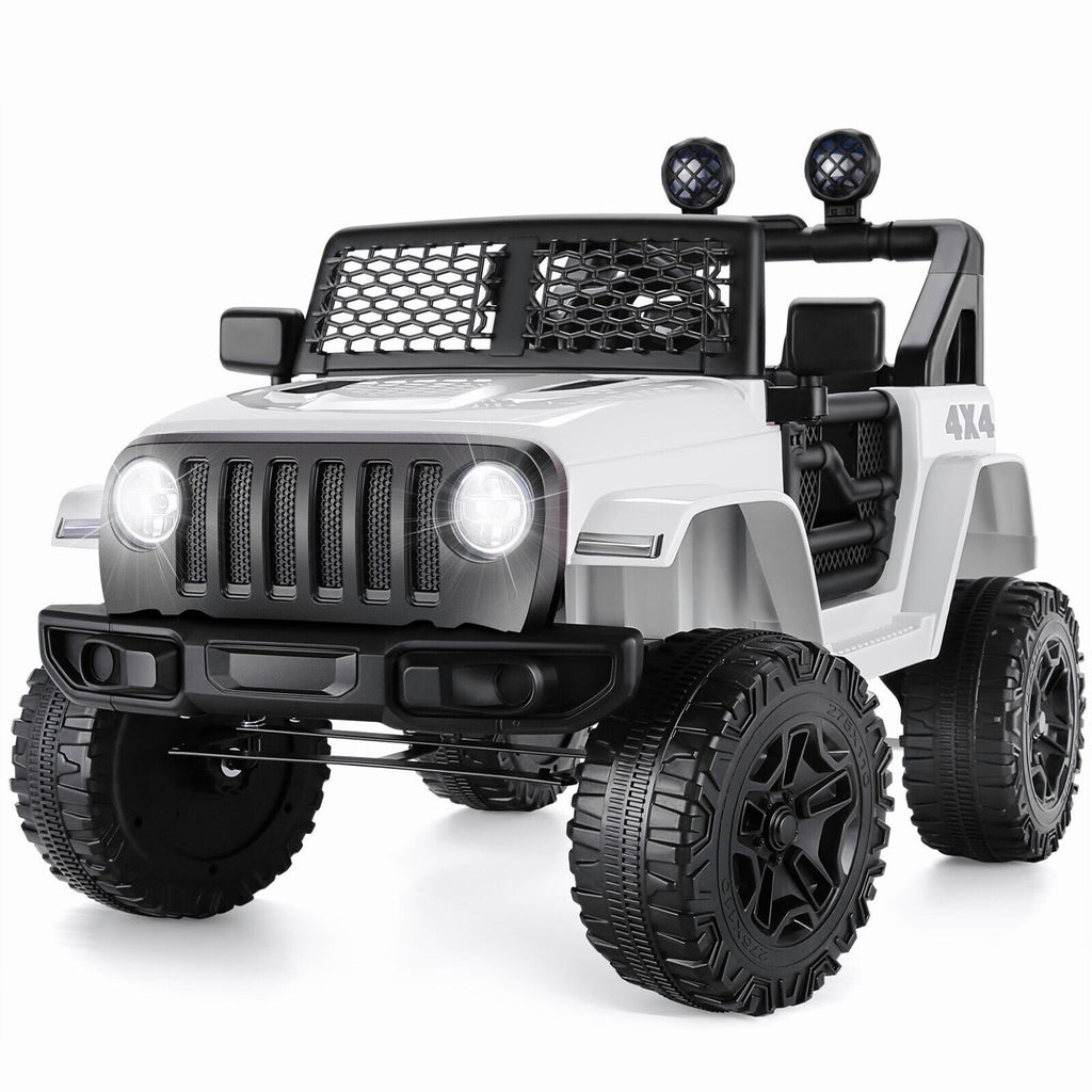2-Seater Electric Ride-On Jeep with MP3 Player, LED Lights, and Remote Control for Kids - 12V USA Model