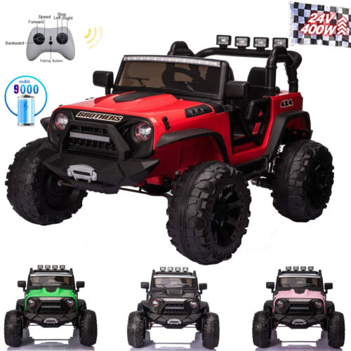 Electric 2-Seater Kids Ride-On Truck with 400W Motor and LED Lights - Suitable for Ages 3-8