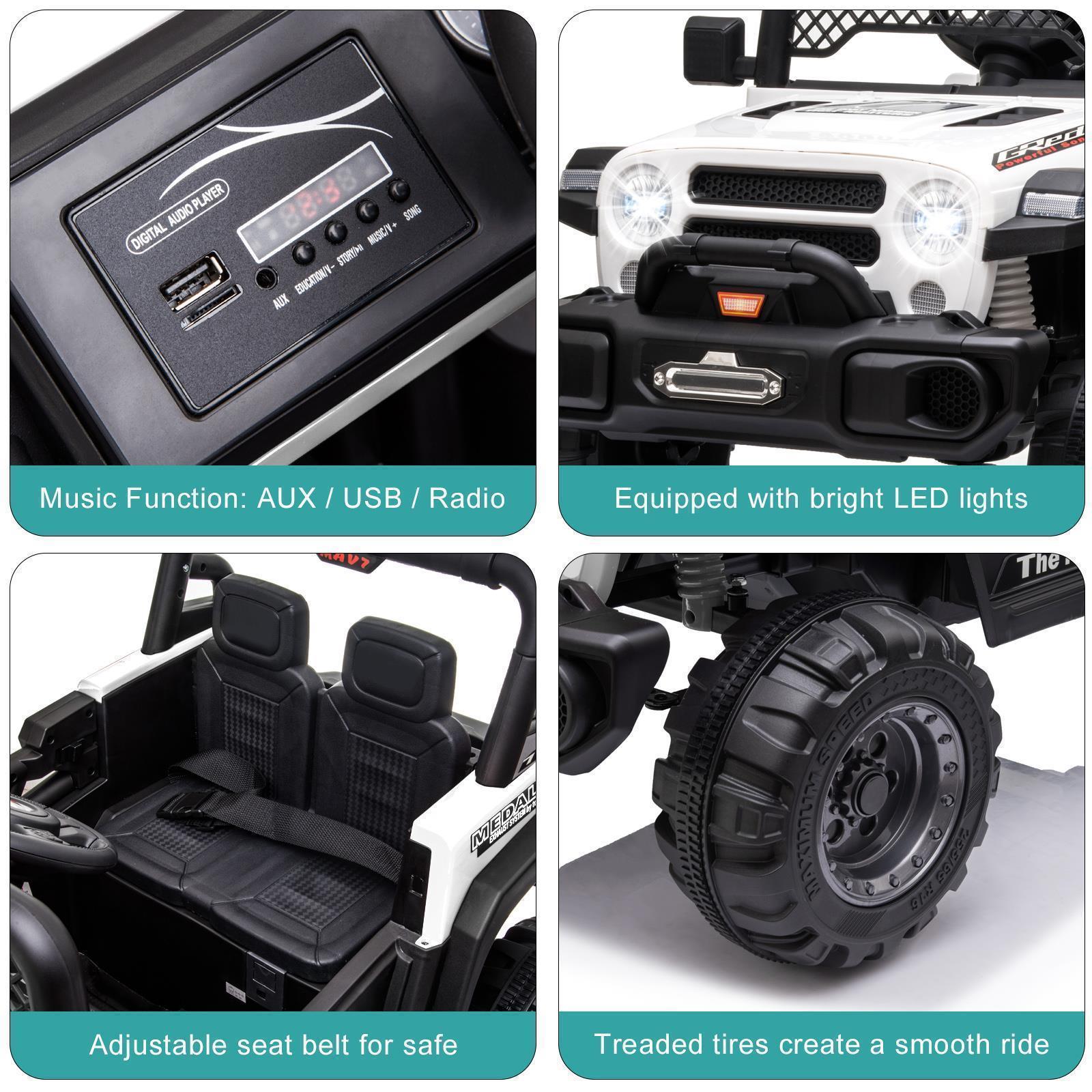 Electric 3-Speed Kids Ride-On Truck with 2.4G Remote Control - Perfect Gift for Children (12V 4.5A)