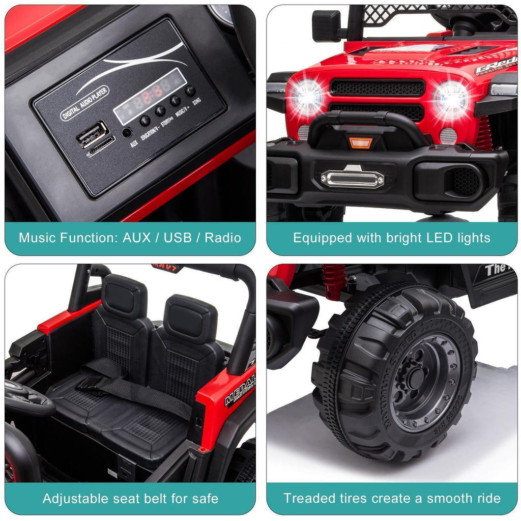 Electric 3-Speed Kids Ride-On Truck with 2.4G Remote Control - Perfect Gift for Children (12V 4.5A)