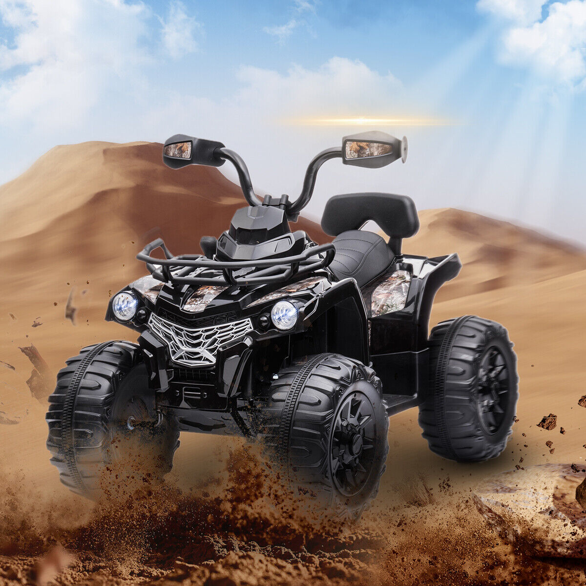 Electric 4-Wheel ATV Truck Car Toy for Kids Ages 3-8 - 12V Ride-On Fun!