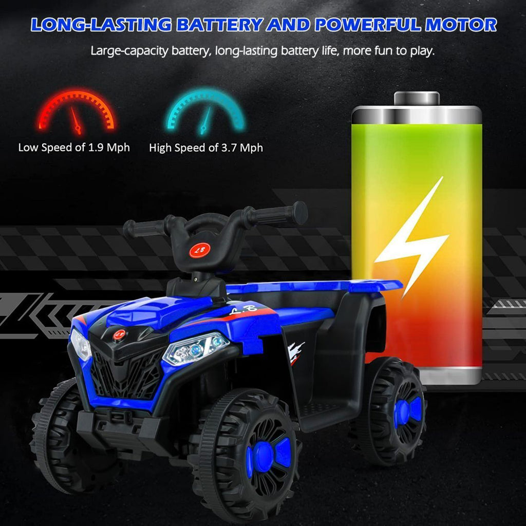 Electric 4-Wheel Beach Buggy for Kids with Forward/Reverse Switch - 6V ATV