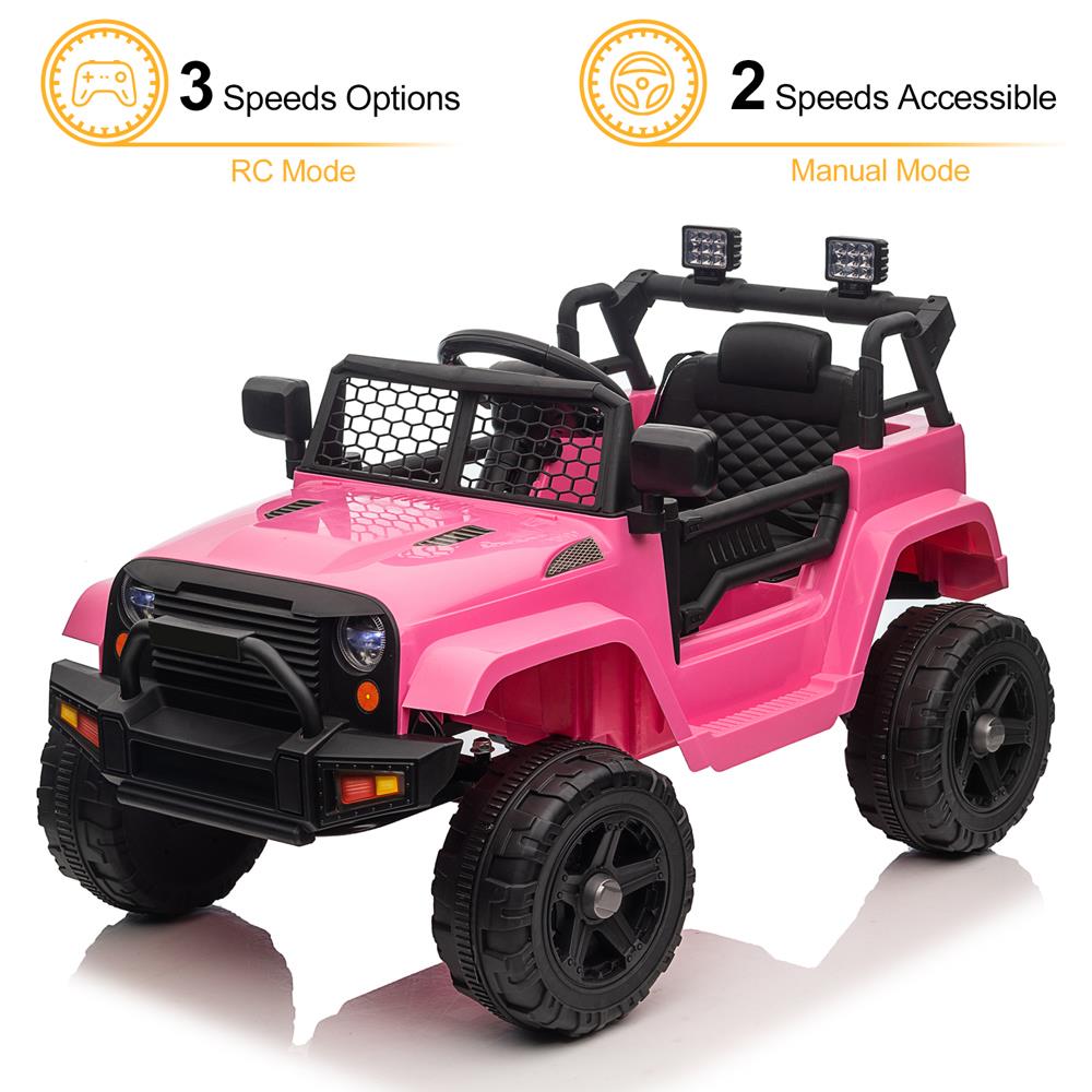 Electric 4-Wheel Ride-On Car Truck for Kids with Remote Control - 12V, 62 Lbs