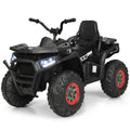 Electric 4-Wheeler ATV Quad for Kids with 2 Speeds, Music, and Lights - Black