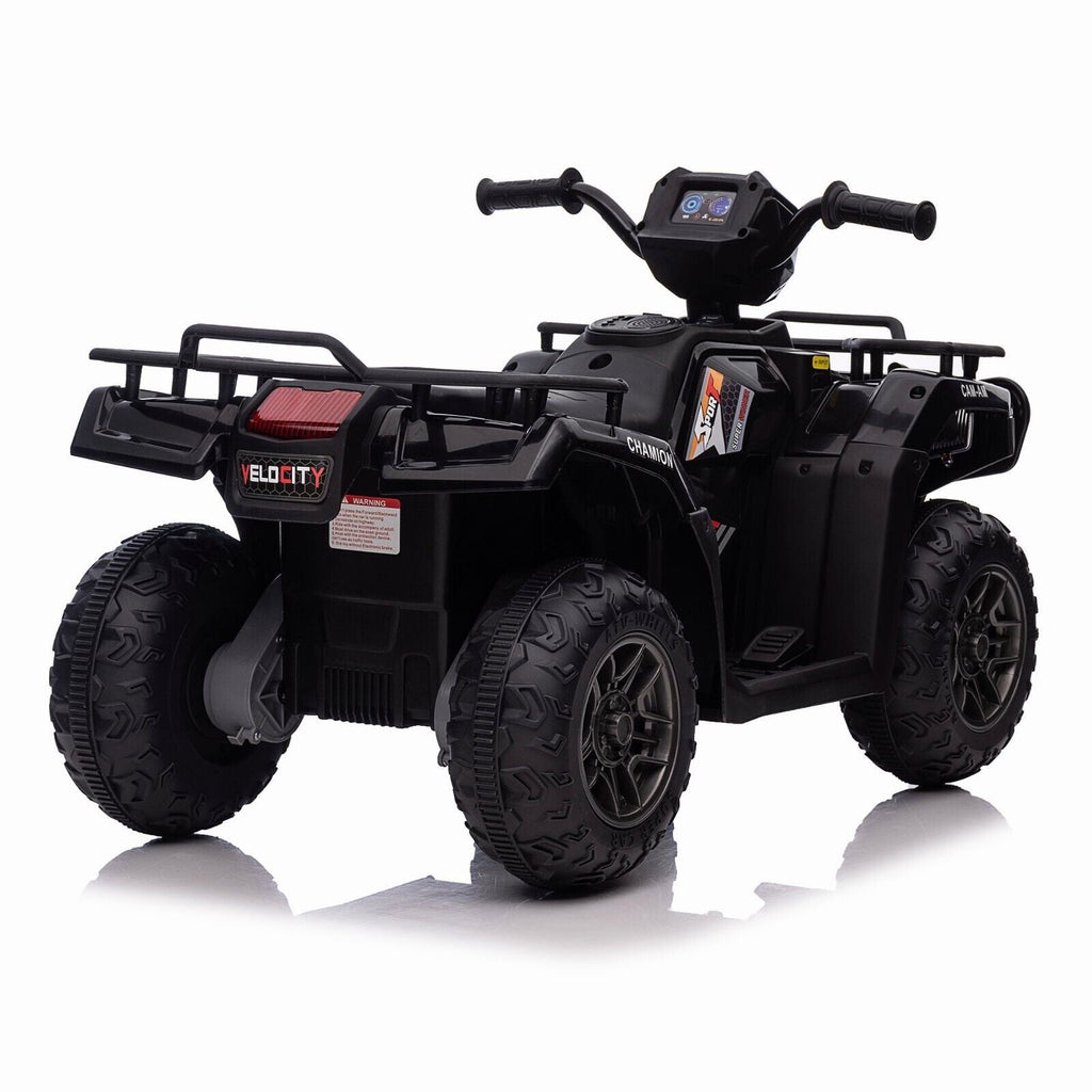 Electric Kids Ride On ATV with Music, LED Lights, and AUX/USB Port - 12V 4-Wheeler Quad