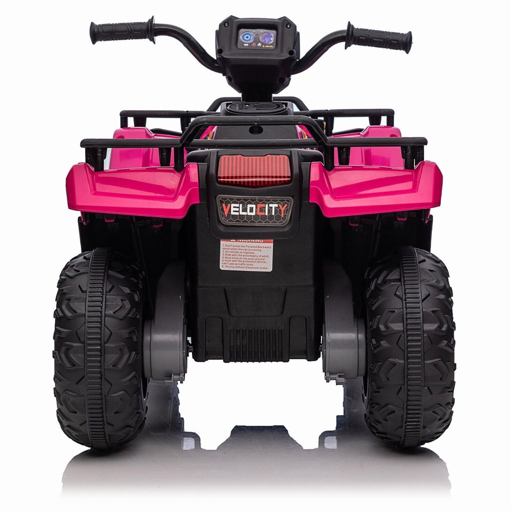 Electric 4-Wheeler ATV Quad for Kids with LED Lights, USB and MP3 Player - Suitable for Girls and Boys Aged 09