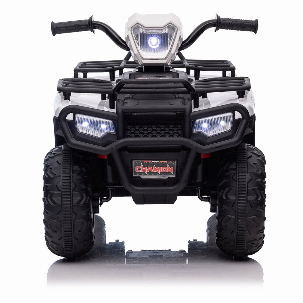 Electric 4-Wheeler ATV Quad for Kids with LED Lights, AUX Port, and USB
