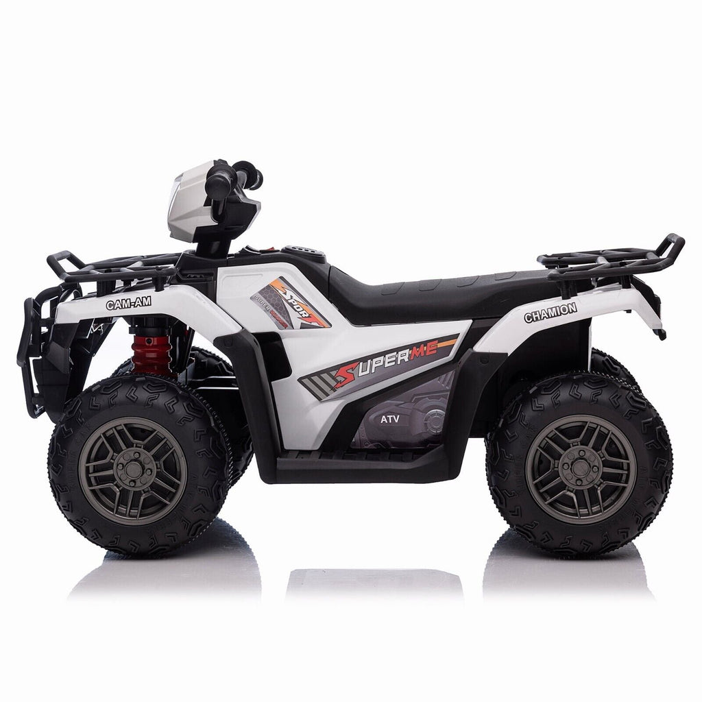 Kids 12V ATV with AUX & USB, Music & LED Lights - Battery-Powered 4 Wheeler