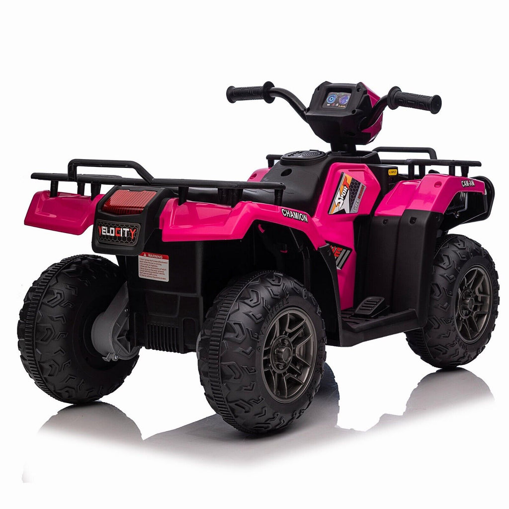 Electric 4-Wheeler Quad for Kids with 12V Battery and 2X30W Motor, USB Compatible