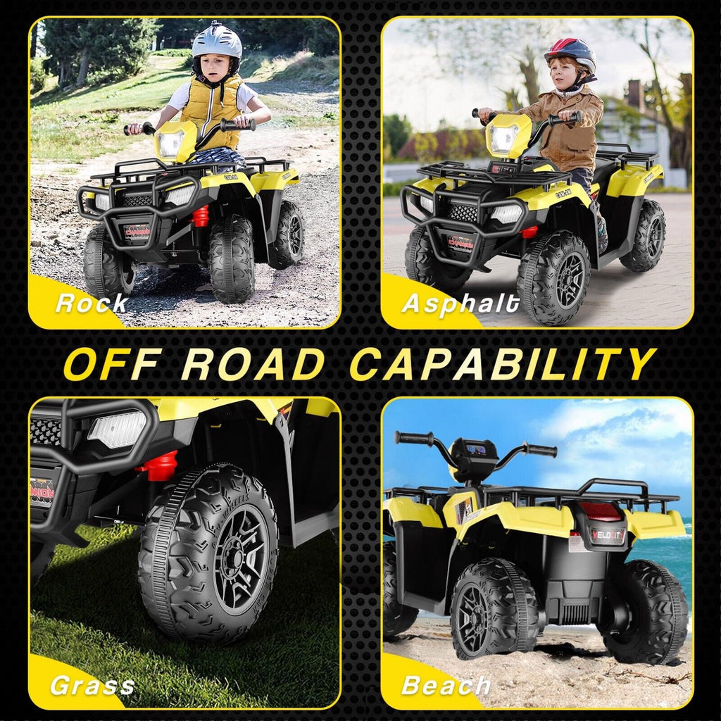 Kids Electric ATV with AUX and USB, 4-Wheeler Ride-On Car for Children - 12V