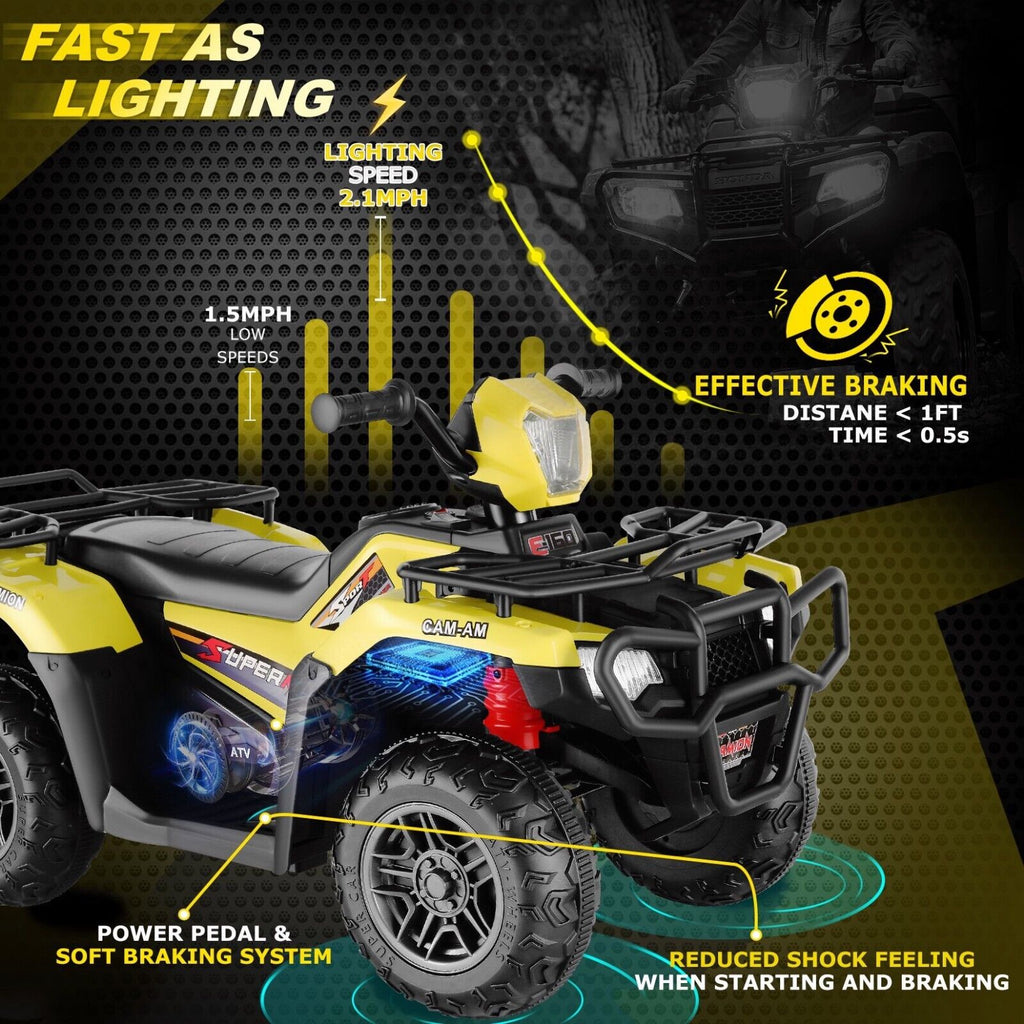 Electric 4-Wheeler Kids Ride-On Car with 12V Battery