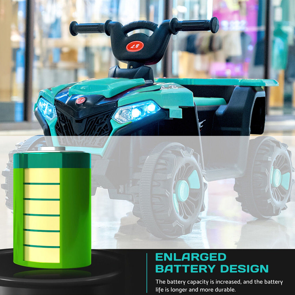 Electric 6V ATV 4-Wheeled Beach Ride-On Car for Kids - Battery Powered Toy for Christmas Gift