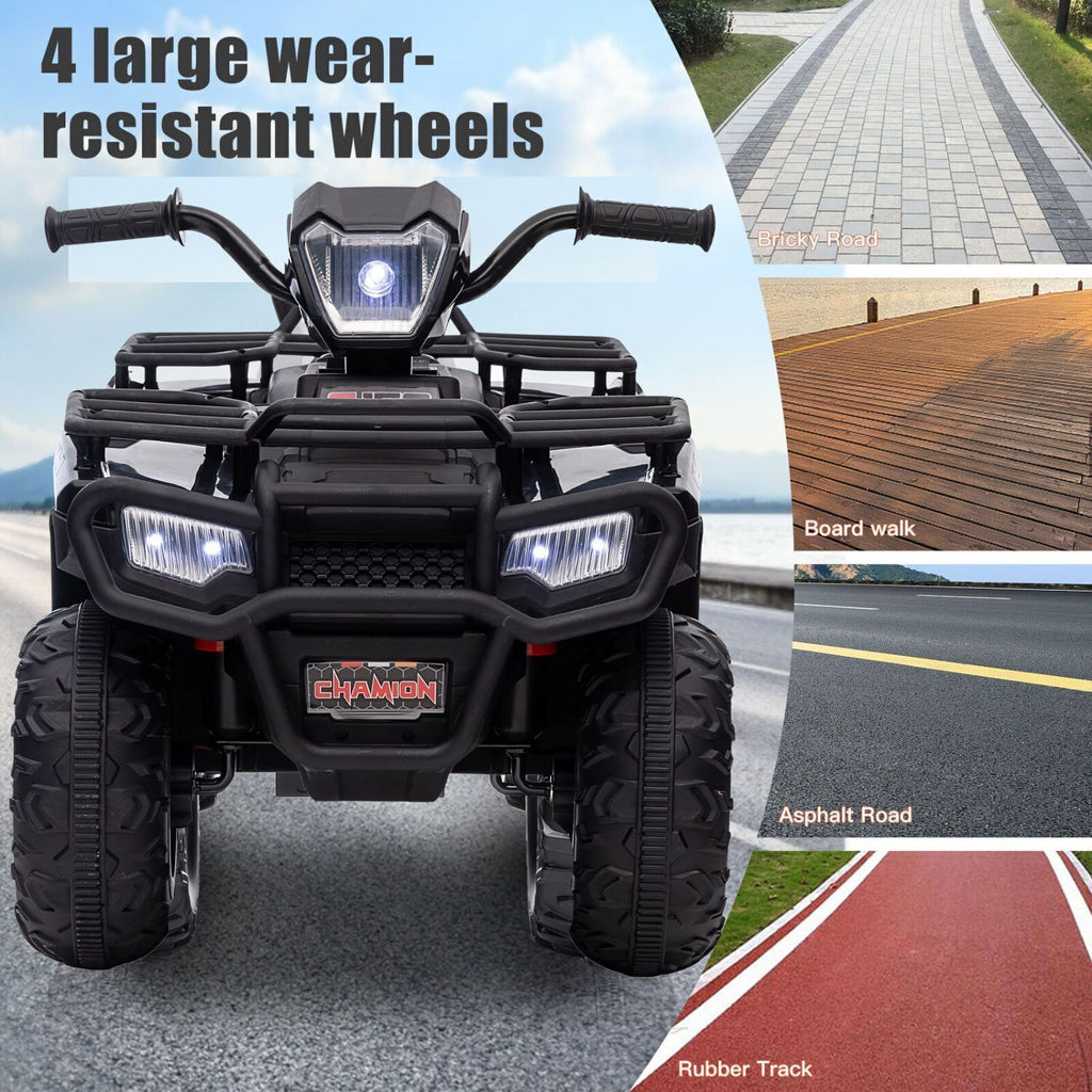 Electric ATV 4-Wheeler for Kids with USB and AUX Port - 12V Battery Powered Ride-On Car