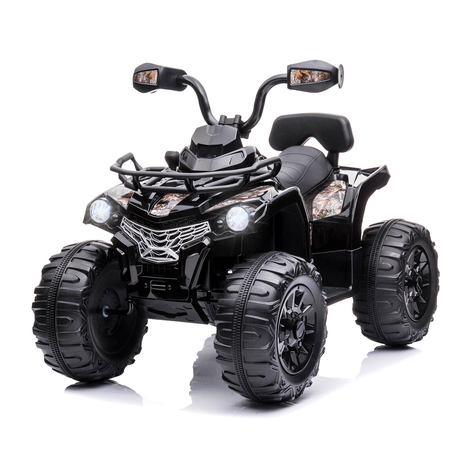 Electric ATV 4-Wheeler Quad Car Toy for Kids - 12V, 2 Speeds, MP3, Headlights