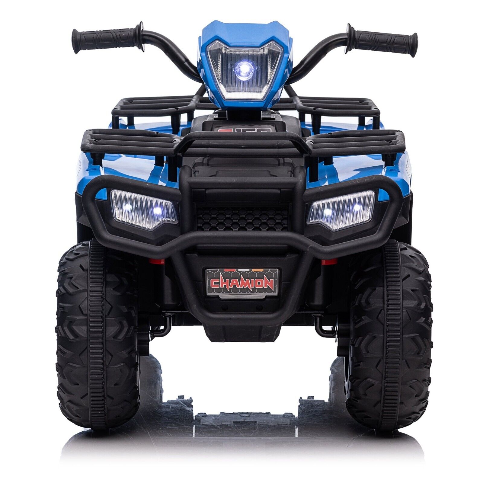 Electric ATV 4-Wheeler Quad Car Toy for Kids with MP3 Player - Blue