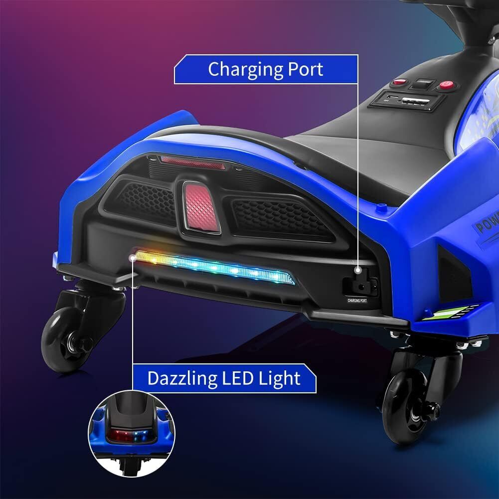 Electric Drift Car for Kids: High-Speed Ride-On Cart with 24V Power