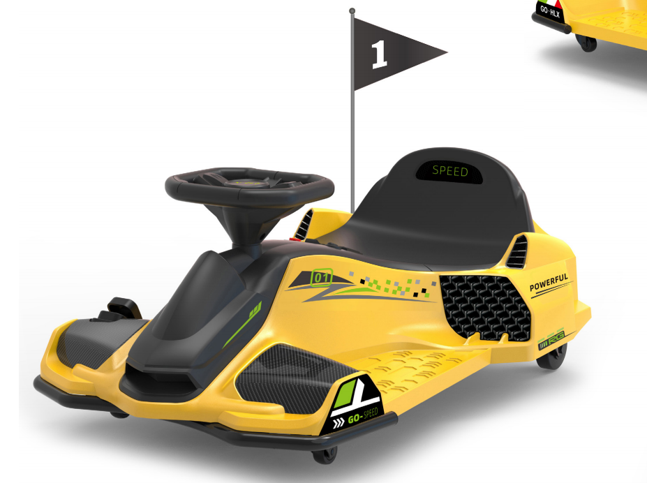 Electric Drifting Go-Kart for Kids with Music and LED Lights - 24V Ride-On Drift Car