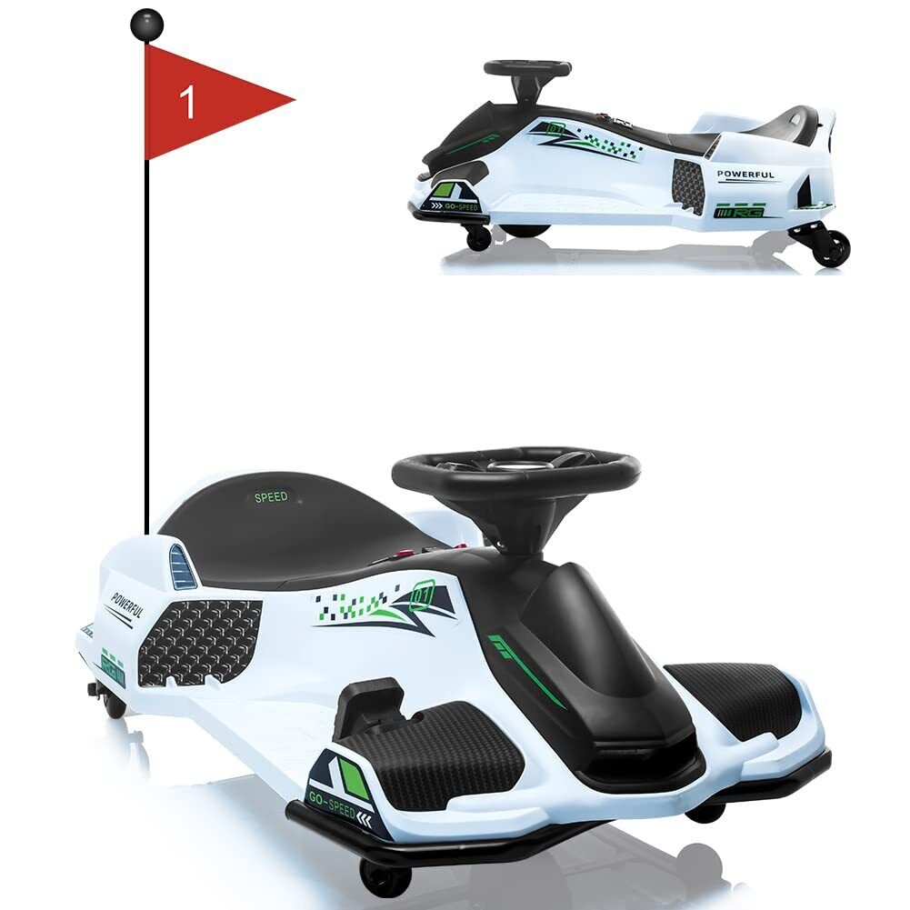 Electric Drifting Go-Kart for Kids with Music and LED Lights - 24V Ride-On Drift Car