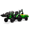 Electric 24V Tractor with Remote Control and Detachable Trailer - Perfect for Kids' Excavator Adventures!