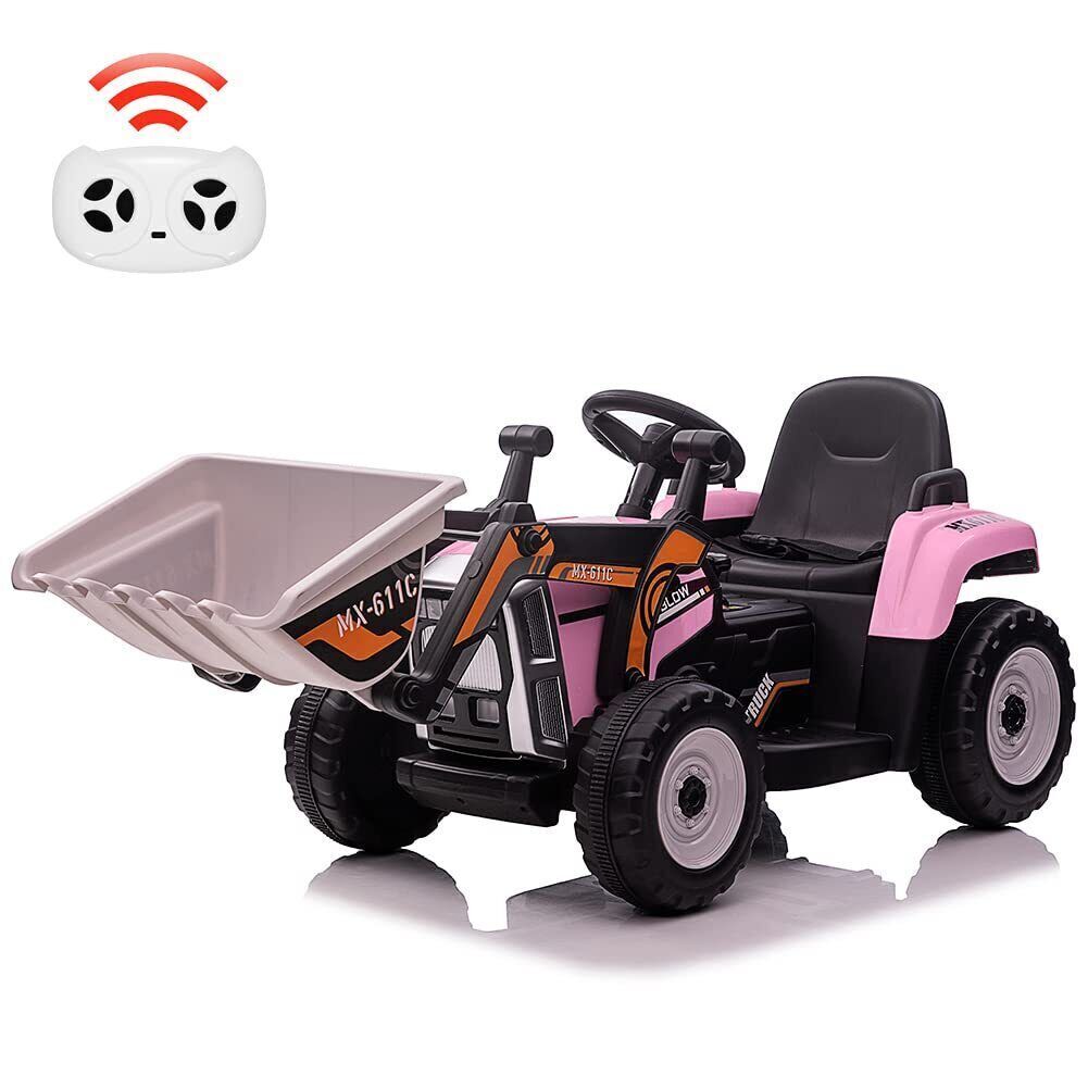 Electric Excavator Toy Vehicle for Kids with 12V Battery and 7-LED Headlights - Perfect Gift for Young Builders!