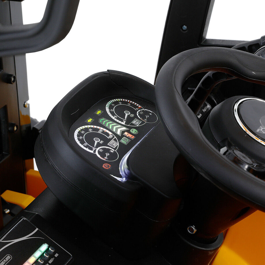 Electric Ride-On Car for Kids with Remote Control and Lifting Forklift Frame