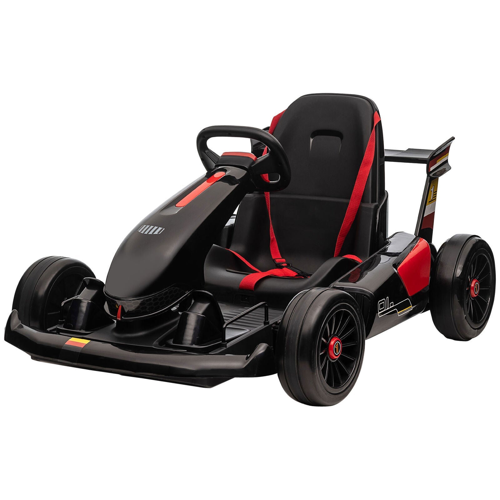Electric Go Kart for Kids Ages 6-12 with Remote Control and Music Horn
