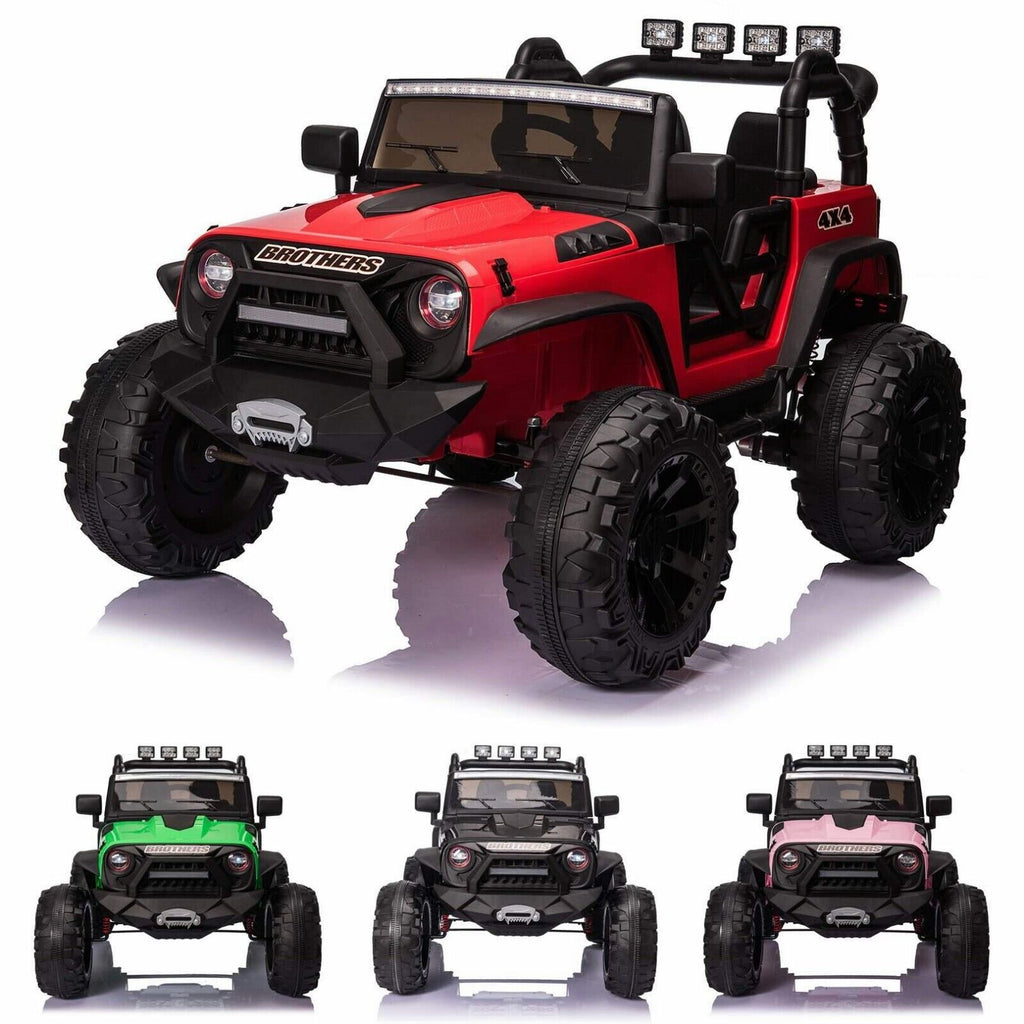 Electric Jeep Ride-On Car for Kids - 24V with Remote Control, LED Lights, and MP3/AUX Compatibility