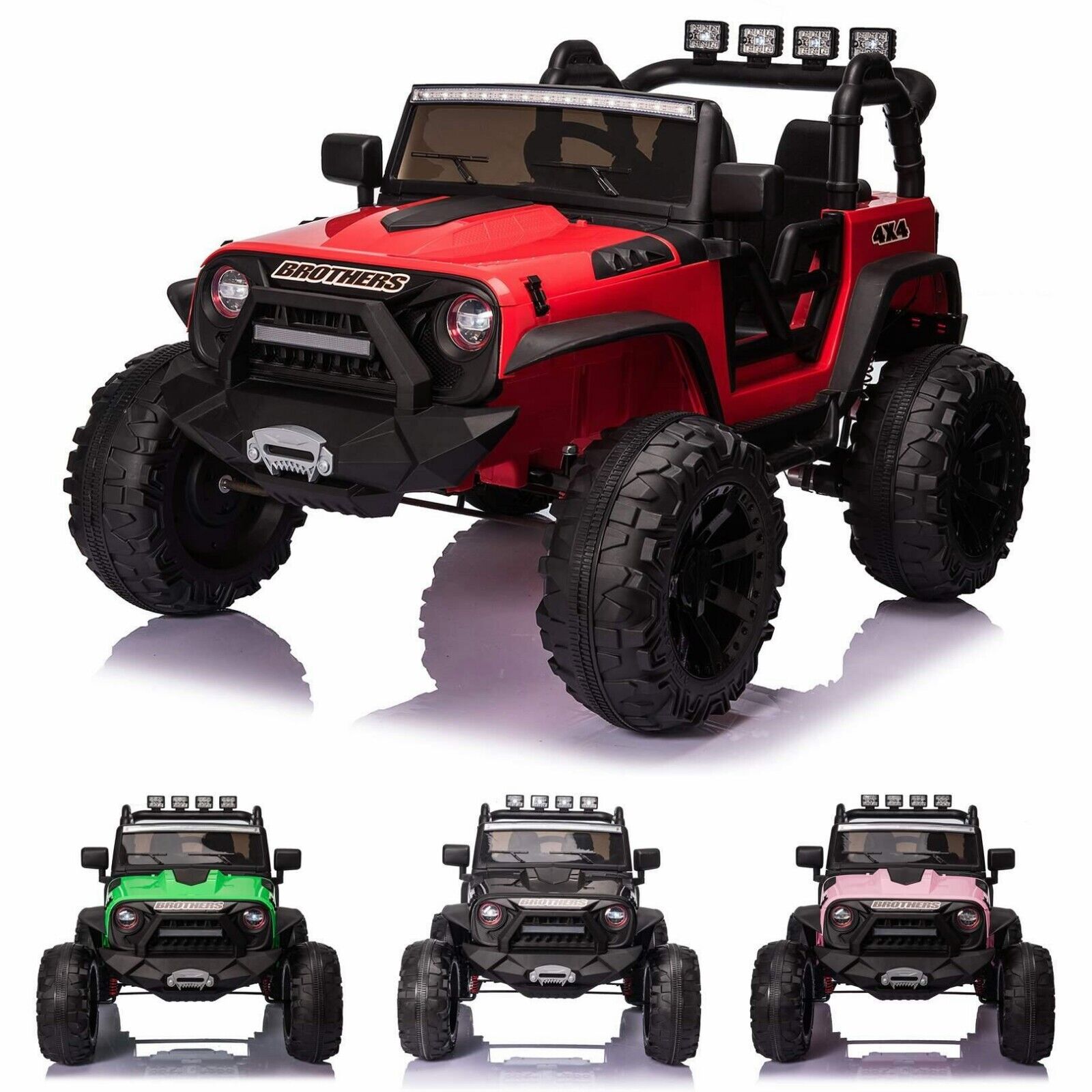 Electric Jeep Ride-On Car for Kids - 24V with Remote Control, LED Lights, and MP3/AUX Compatibility