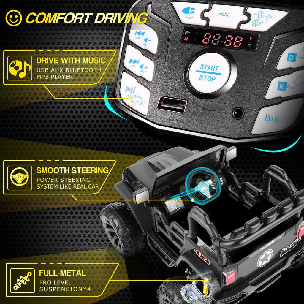400W Electric 2 Seater Ride-On Truck for Kids with Remote Control and MP3 Player