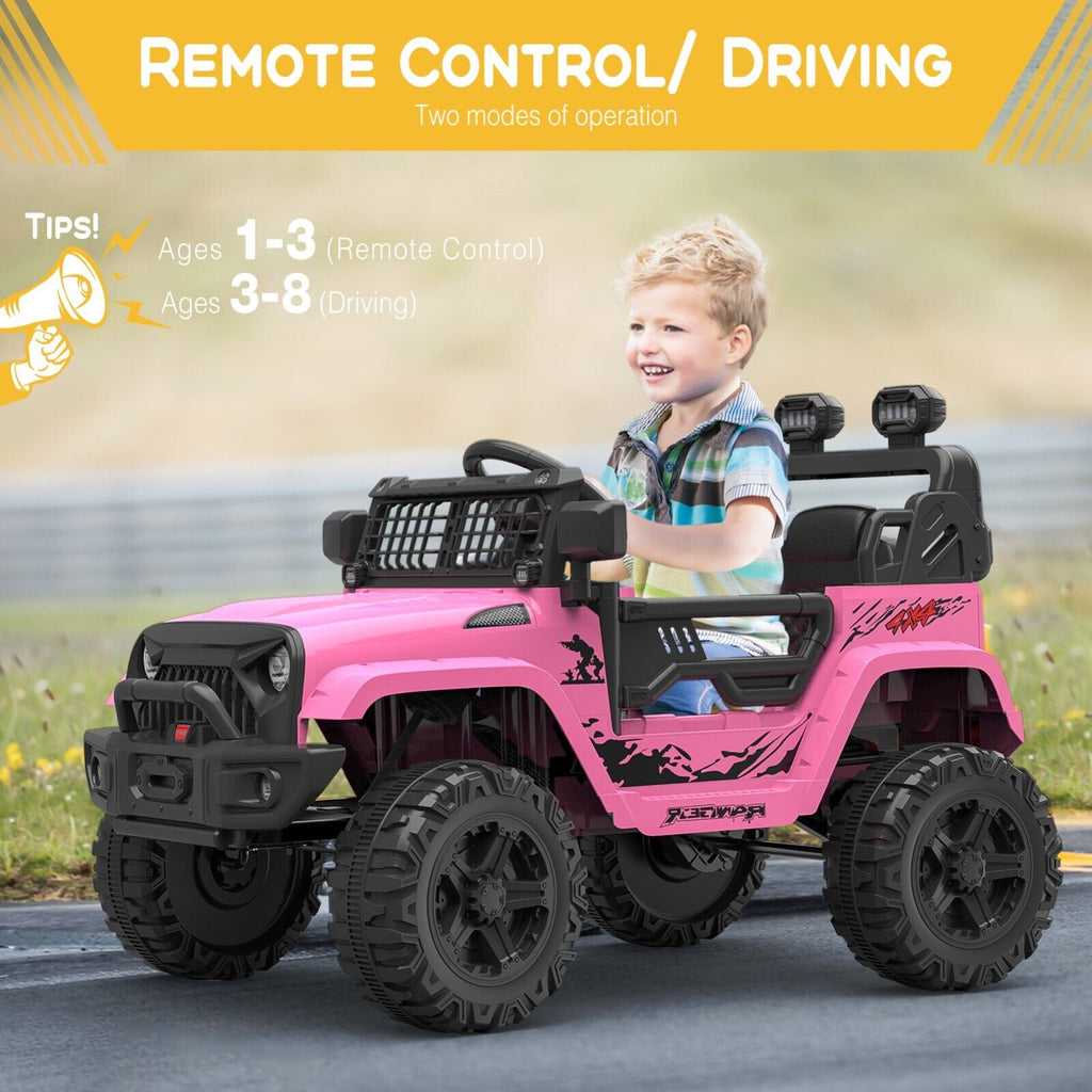 Electric Jeep Ride-On Car for Toddlers with Remote Control - 12V Kids Toy Vehicle