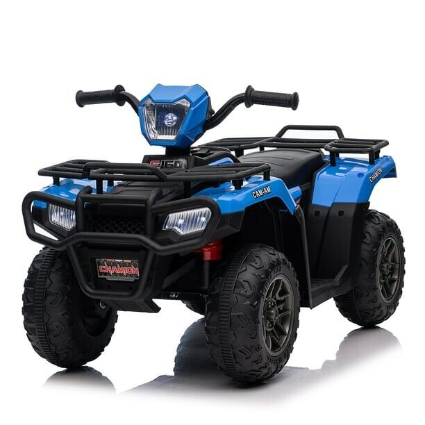 Electric Kids ATV 4-Wheeler Quad Car with MP3 Player - Blue