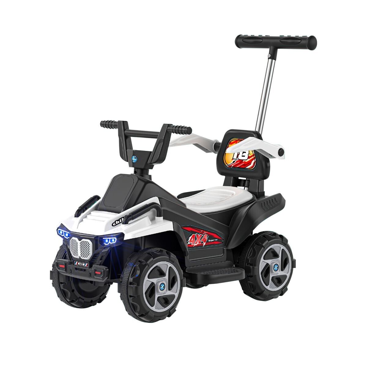 Electric Kids ATV with LED Lights and 4 Wheels - 6V Battery-Powered Toddler Car
