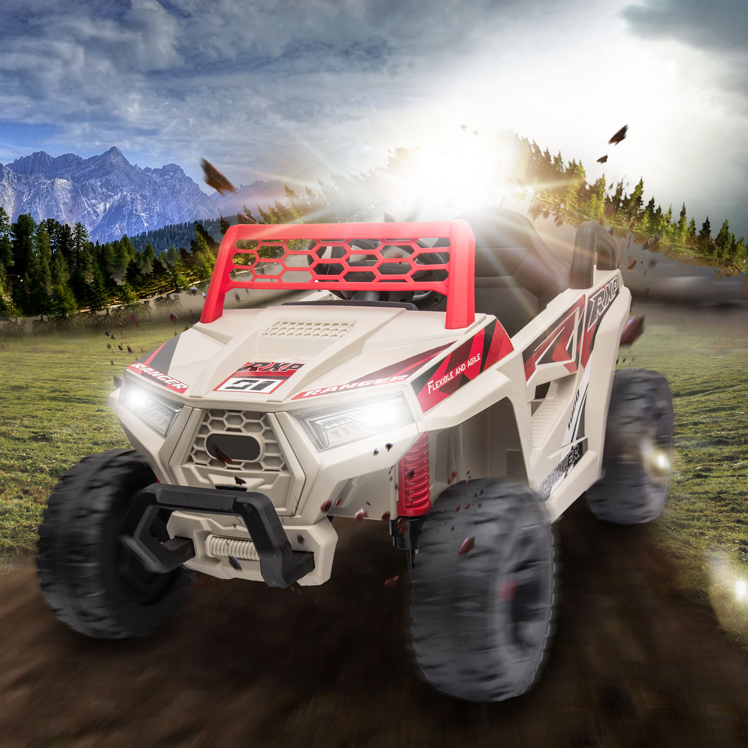 Electric Kids Quad Car Toy with MP3 and Horn - 12V Ride-On ATV Truck