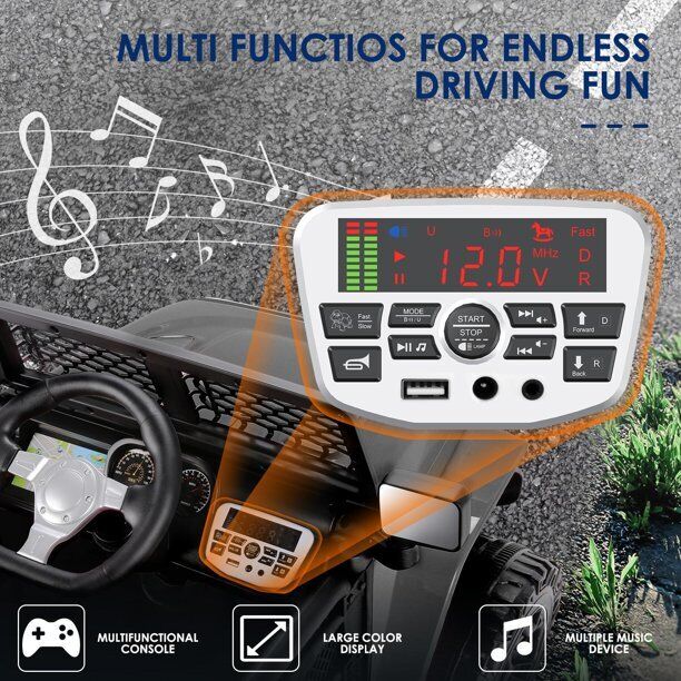 Electric Kids Ride-On Car Truck SUV with 3-Speeds, MP3 Player, and Remote Control - 12V USA