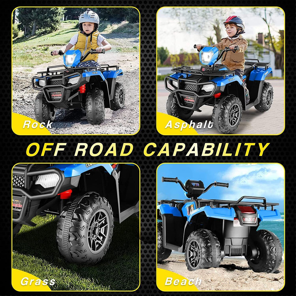 Electric Kids Ride-On Car Truck with Bluetooth and Spring Suspension - 2 Speed Options