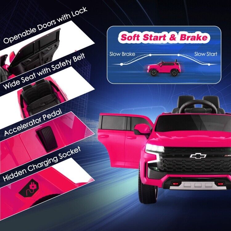 Electric Kids Ride-On Car with 3 Speeds, All-Terrain Wheels, and Remote Control - Pink