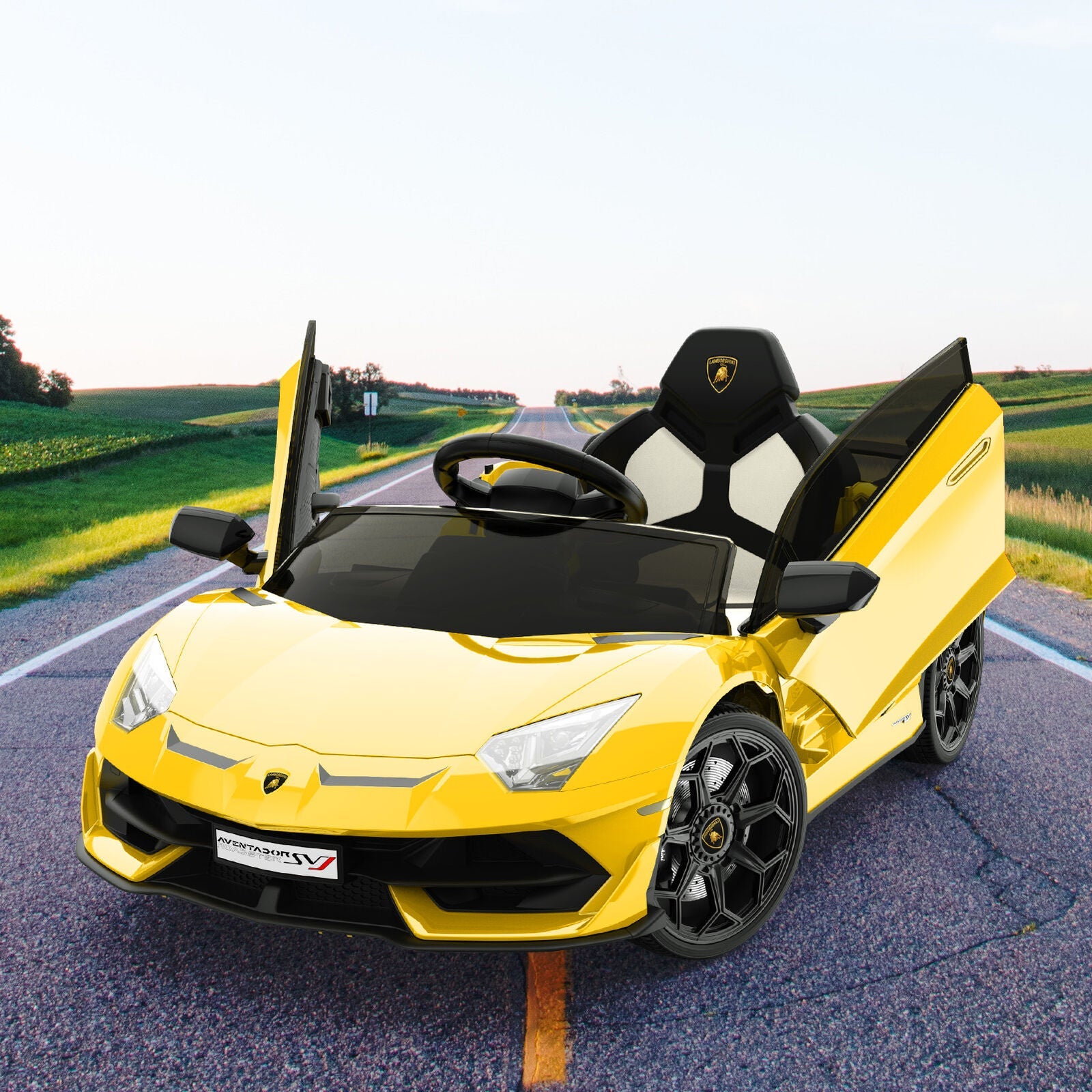 Electric Kids Ride On Car with Remote Control, 3 Speeds, Lights, and MP3 Player - Perfect Gift for Children